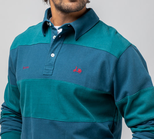 Polo rugby big stripes verde
