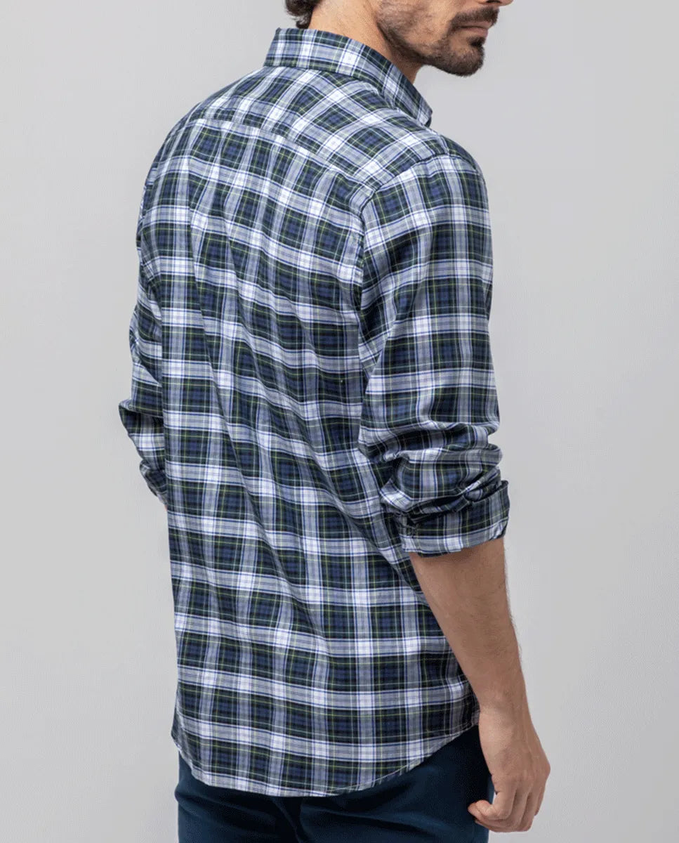 Camisa cuadro alpes verde