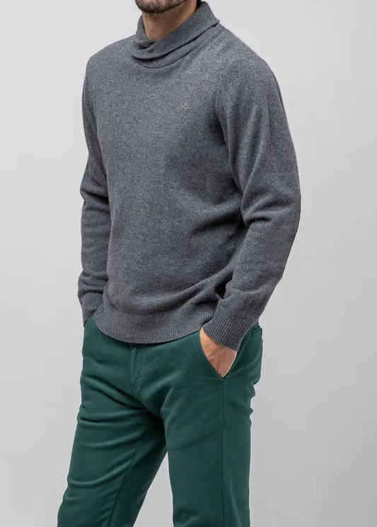 Jersey cuello smoking gris
