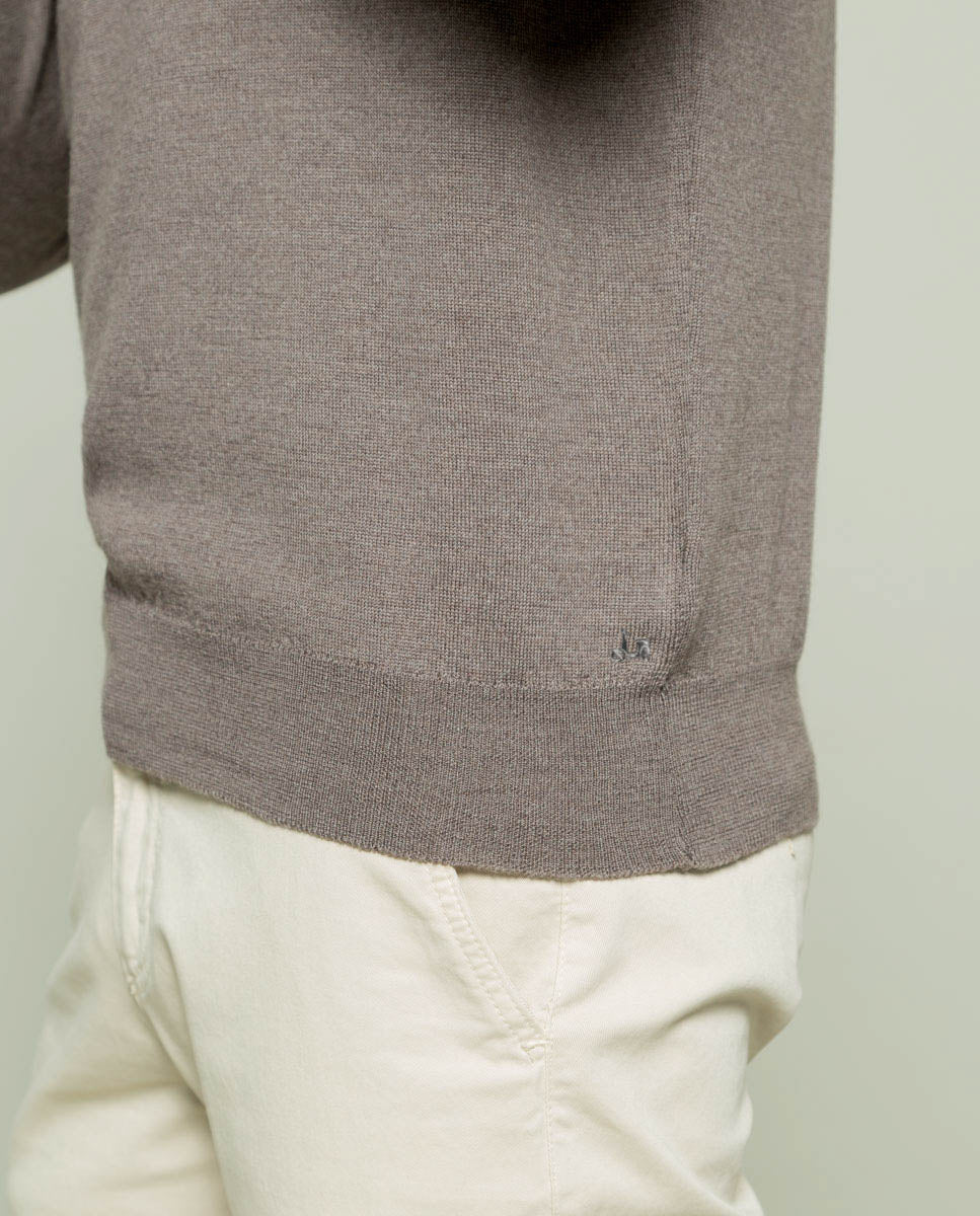 Jersey turtle neck merino topo