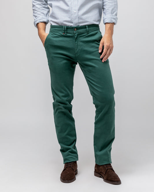 Pantalon chino slim fit verde