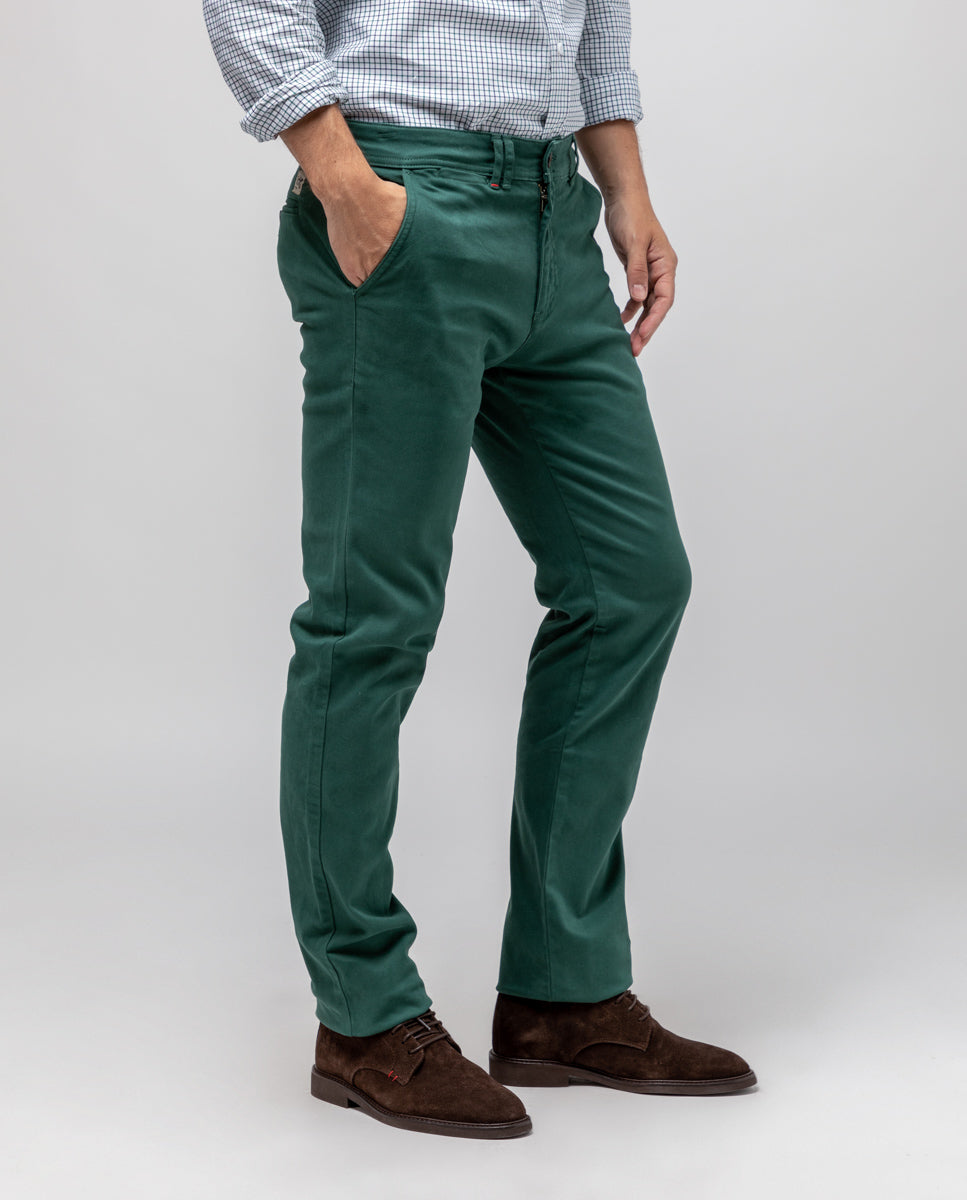 Calça chino slim fit verde