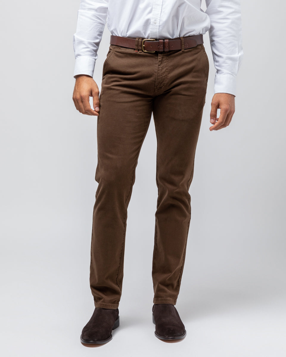 Pantalon chino slim fit marron | SCOTTA