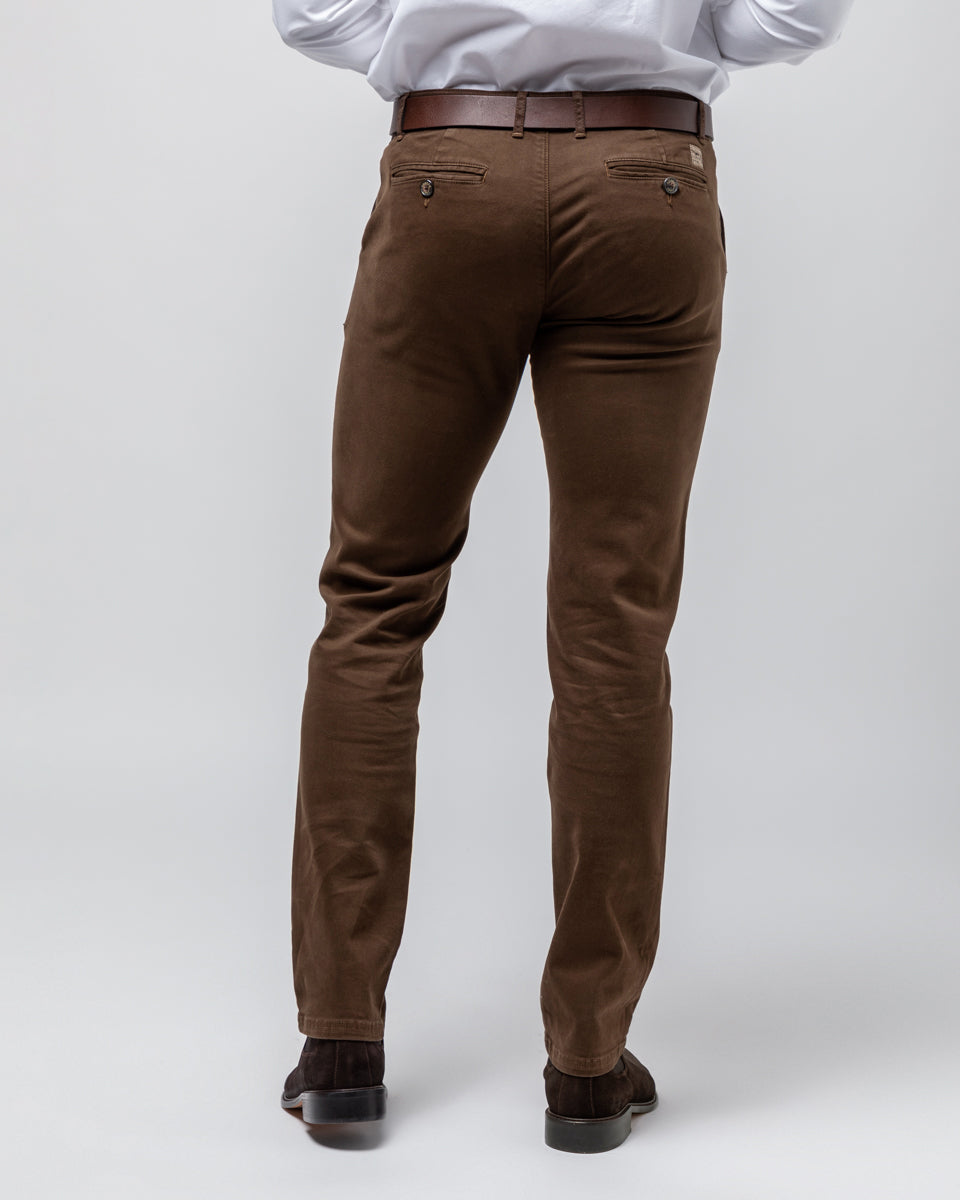 Pantalon chino slim fit marron | SCOTTA