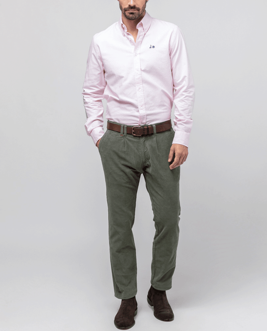 Pantalon micropana pinza verde