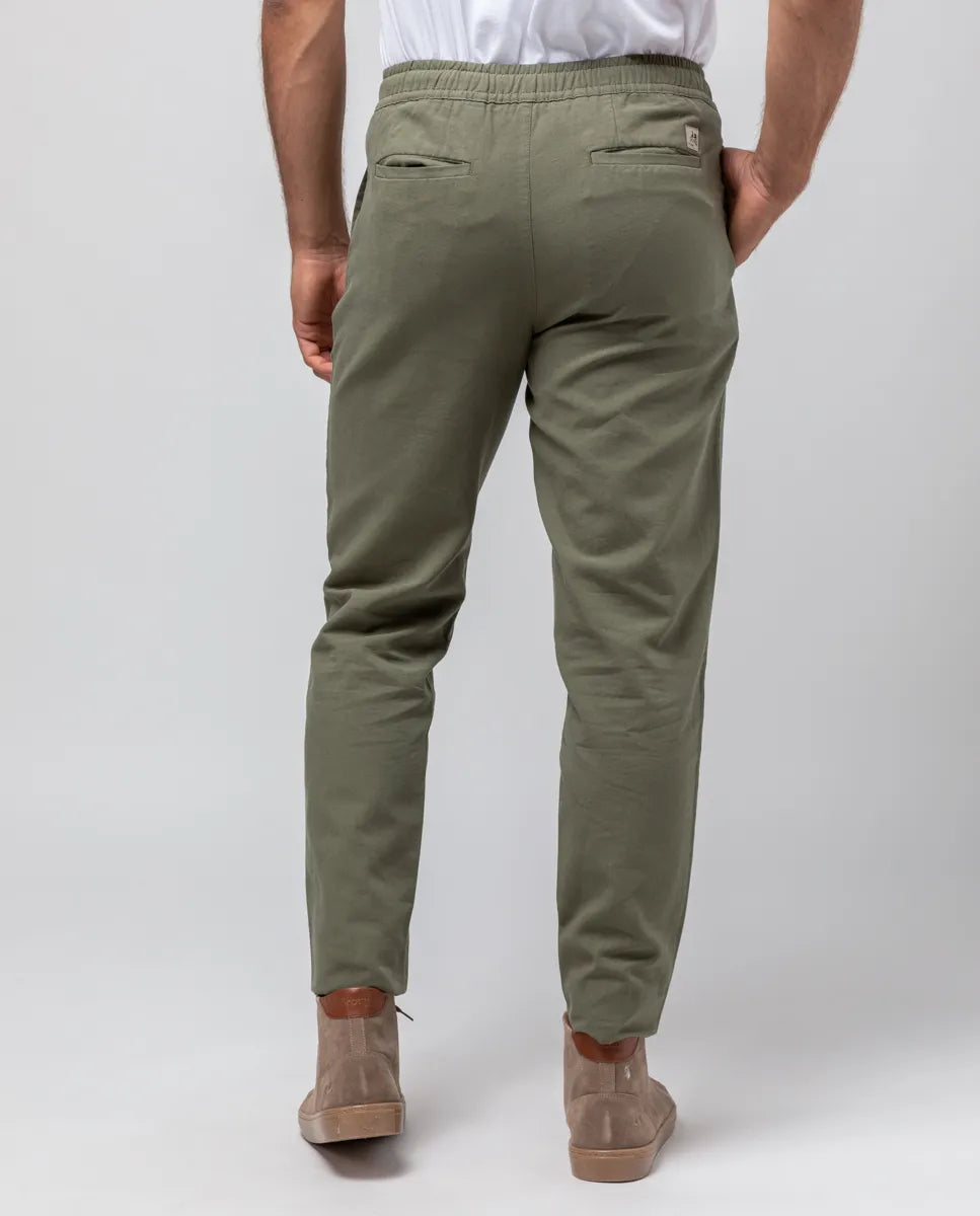 Pantalon jogging garment dyed khaki | SCOTTA