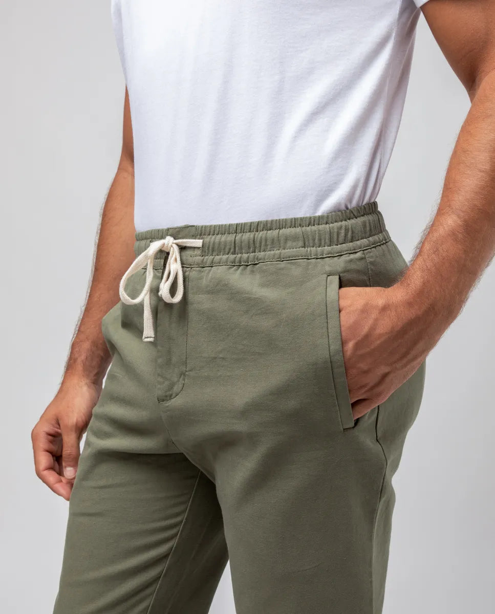 Pantalon jogging garment dyed khaki | SCOTTA