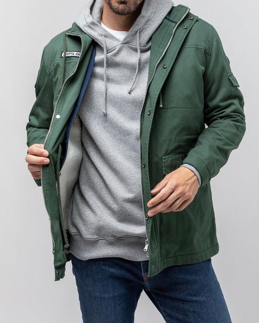 Military coat verde botella