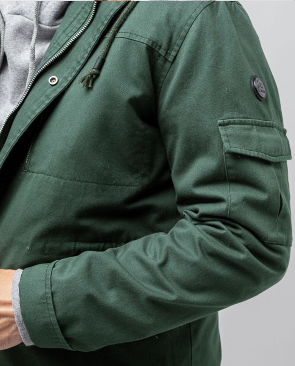 Casaco militar verde garrafa