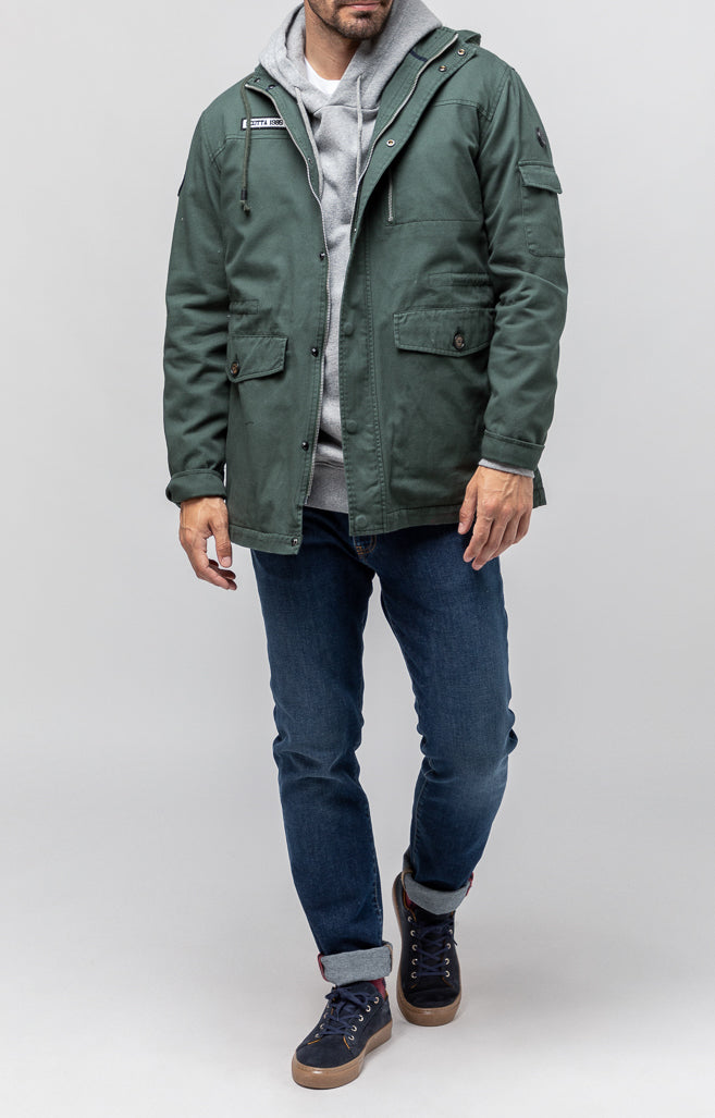 Casaco militar verde garrafa