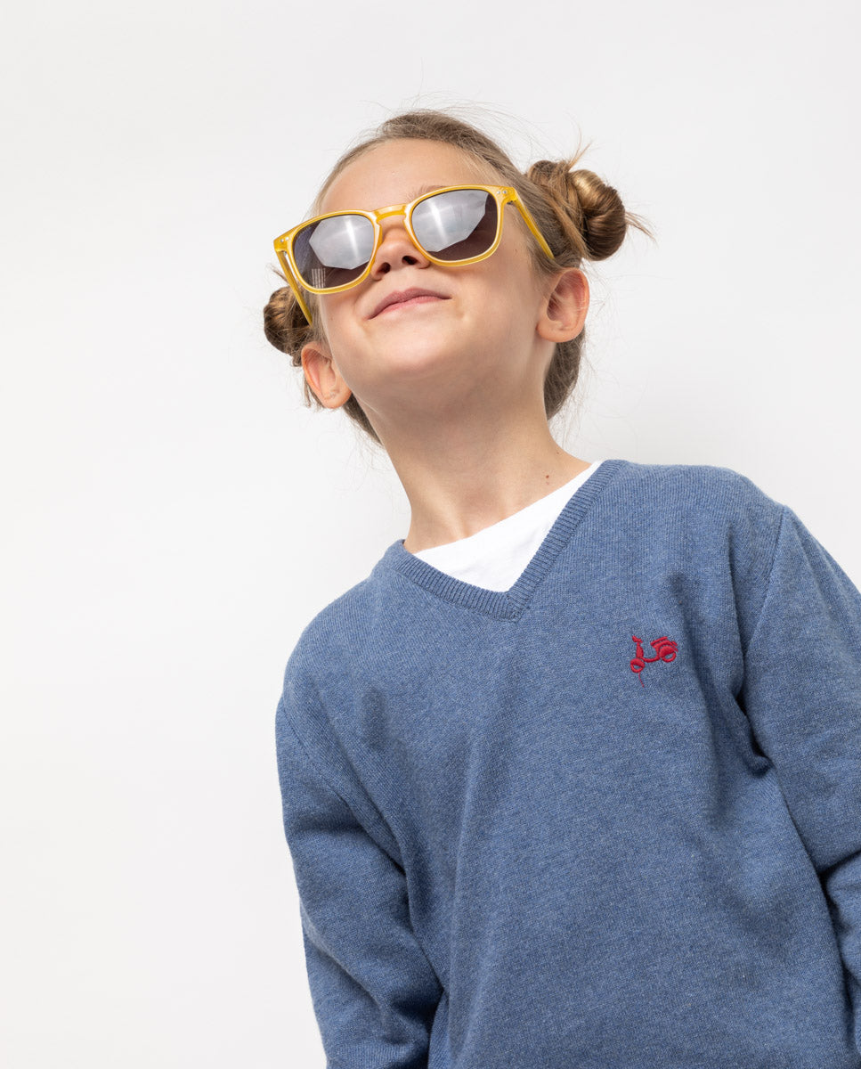 Jersey niño pico algodon denim