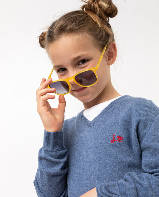 Jersey niño pico algodon denim
