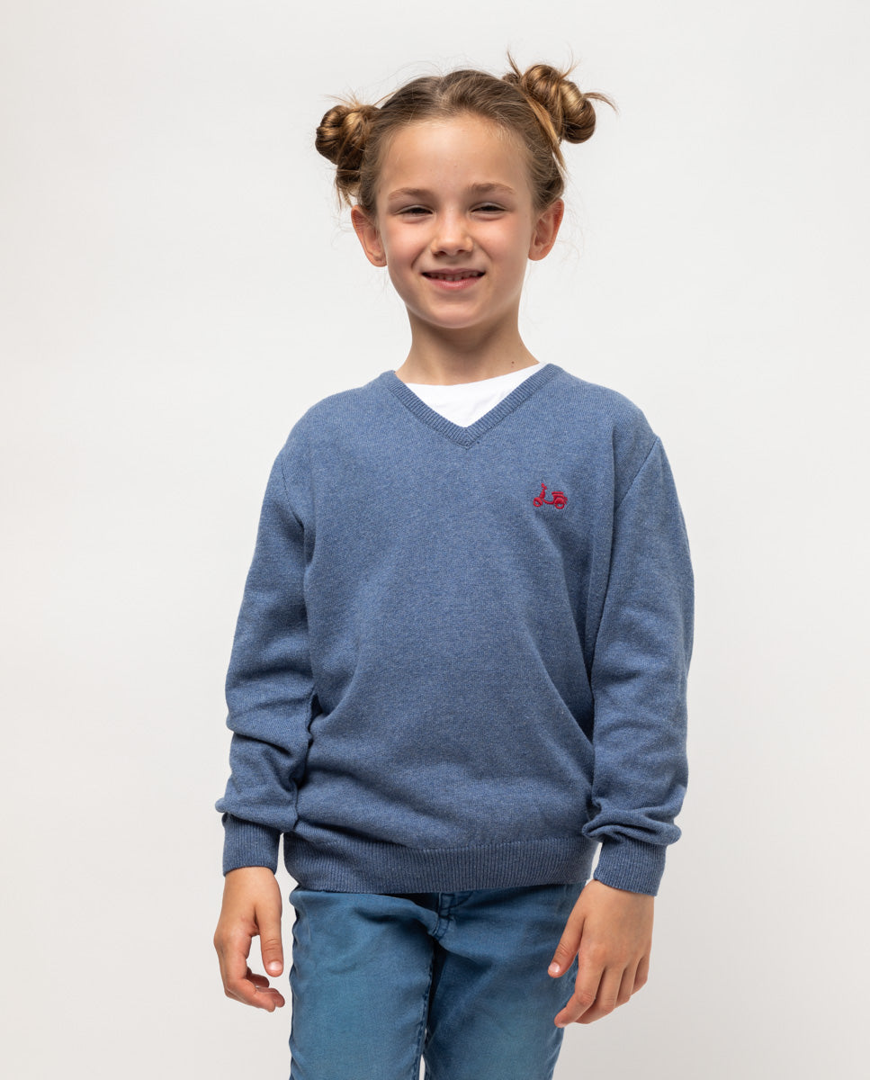 Jersey niño pico algodon denim