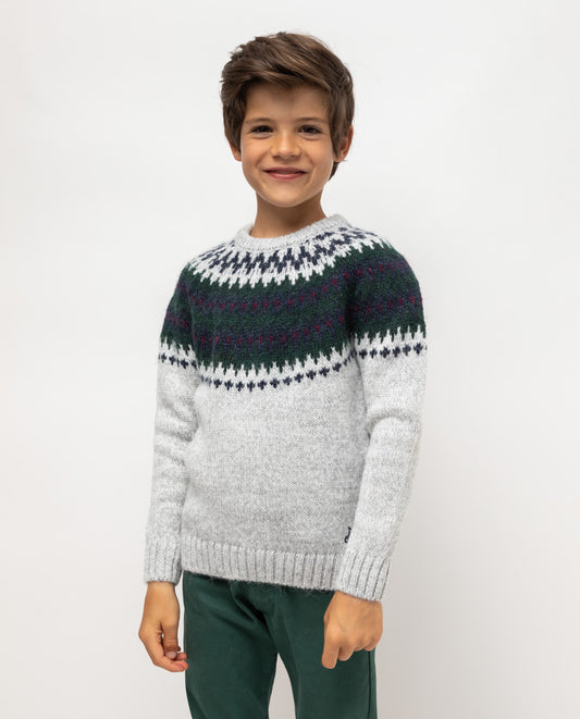Jersey niño greca gris