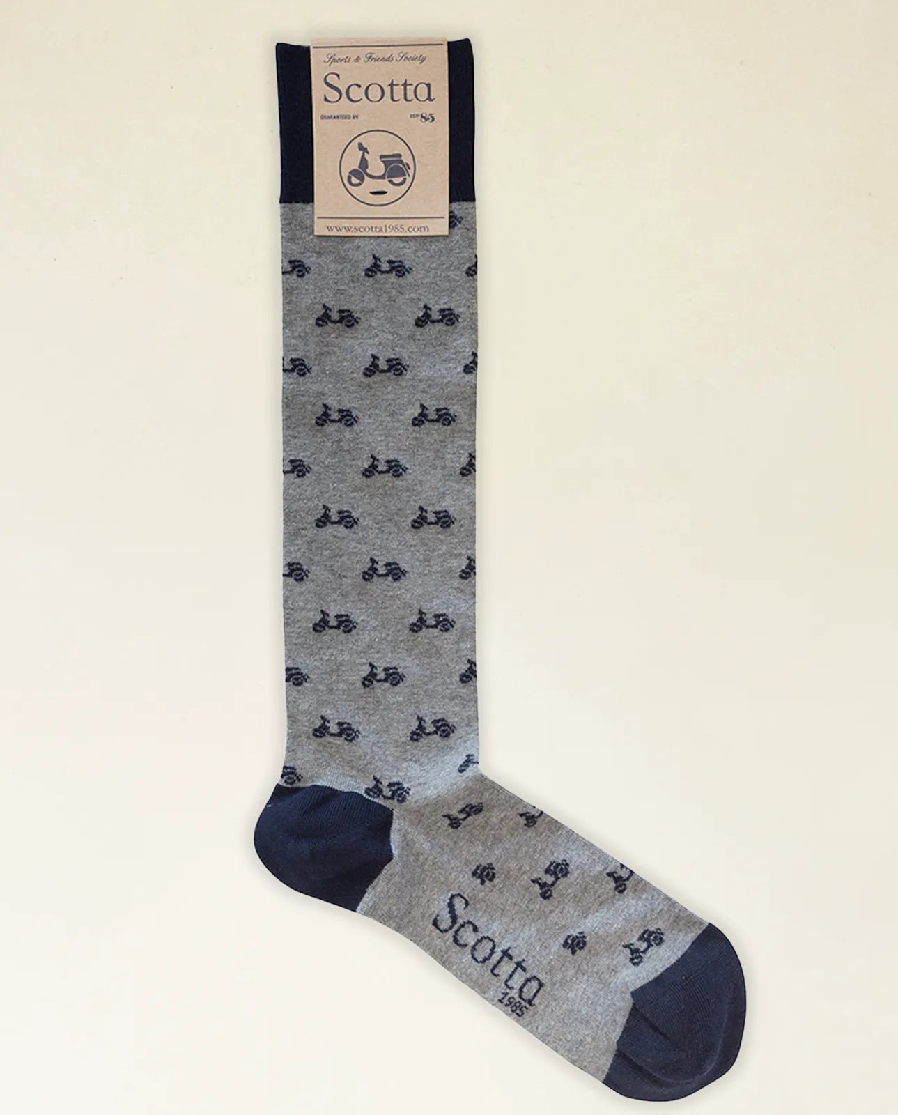 Calcetines largos logo gris