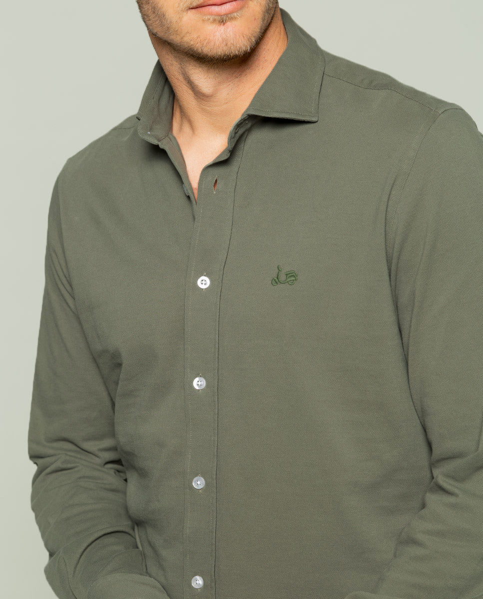 Camisa joy pique khaki | SCOTTA