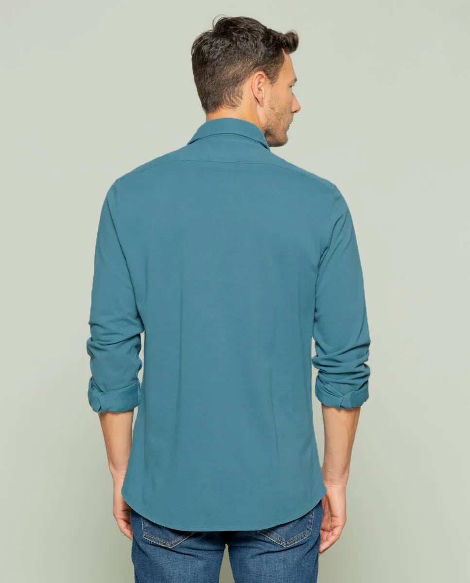 Camisa joy pique denim