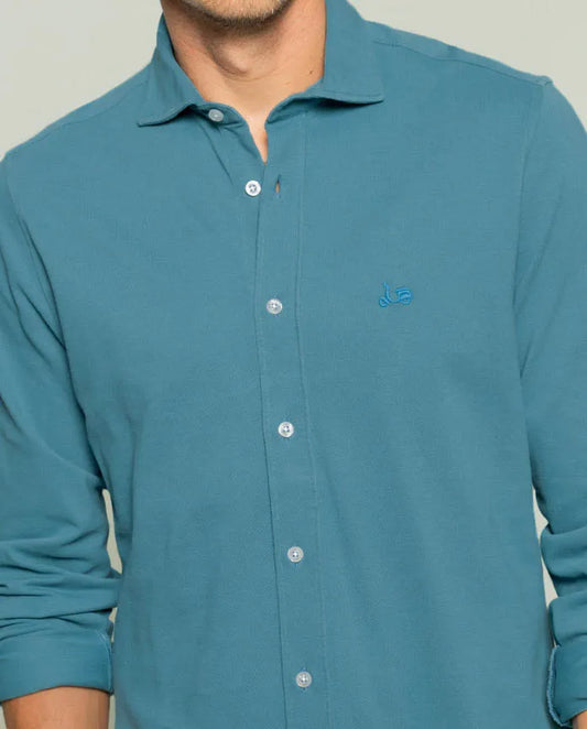 Camisa joy pique denim