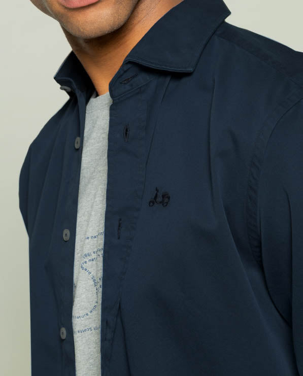 Camisa sarga marino | SCOTTA