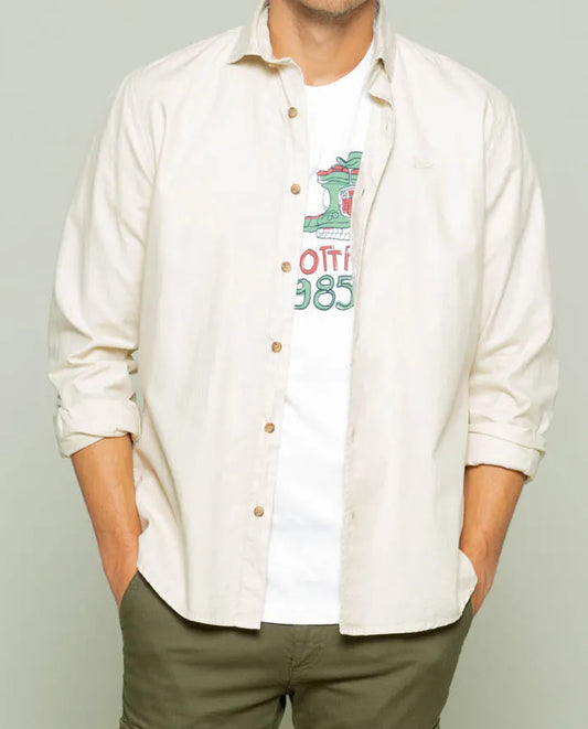 Camisa estructura pinpoint crudo