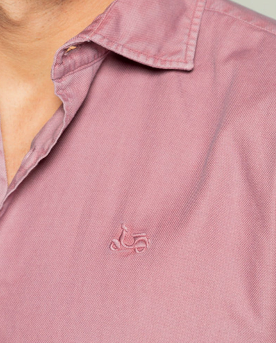 Camisa estructura pinpoint rosa