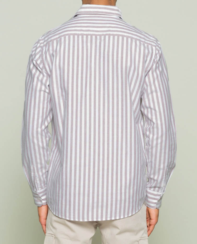 Camisa polera stripes burdeos | SCOTTA