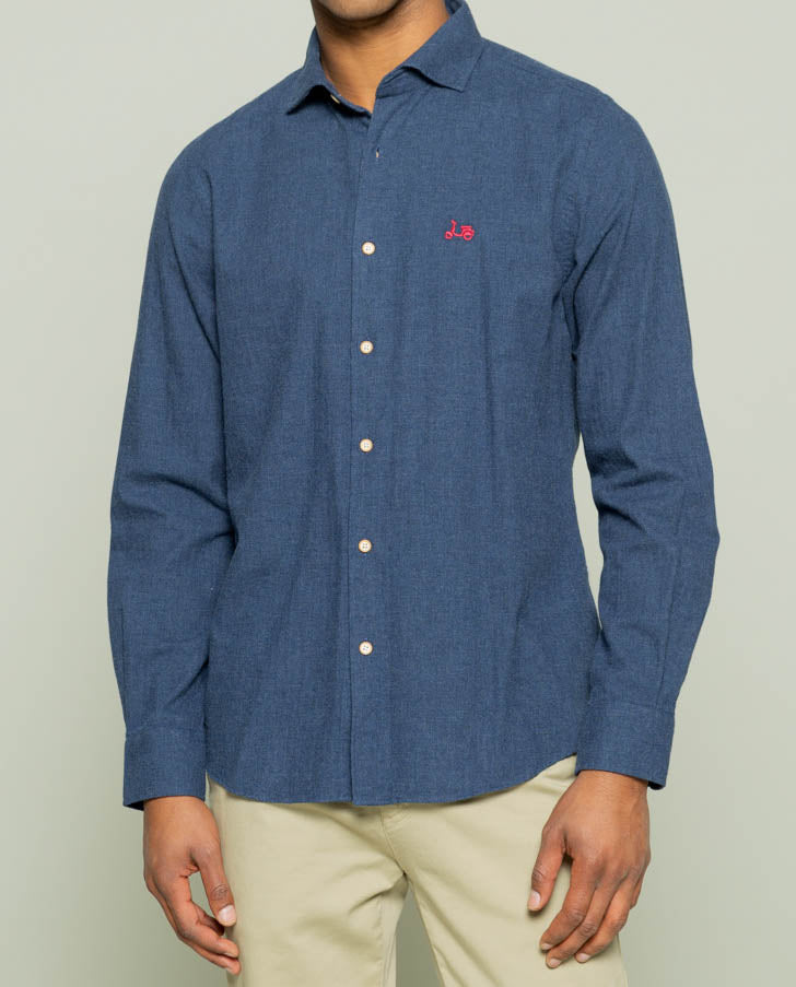 Camisa melange marino