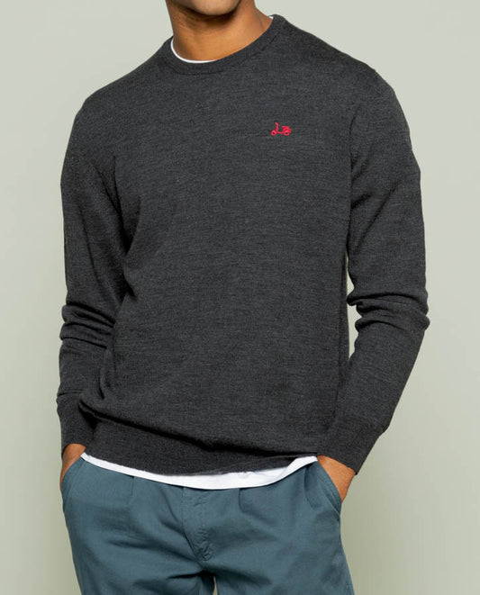 Jersey classic crew neck merino negro | SCOTTA
