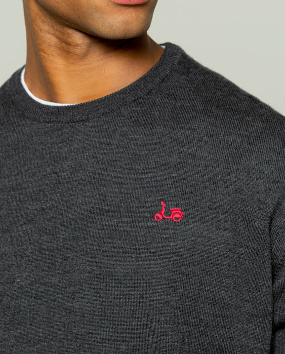 Jersey classic crew neck merino negro | SCOTTA