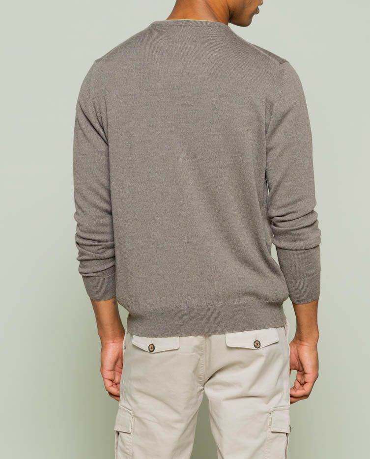 Jersey classic crew neck merino topo