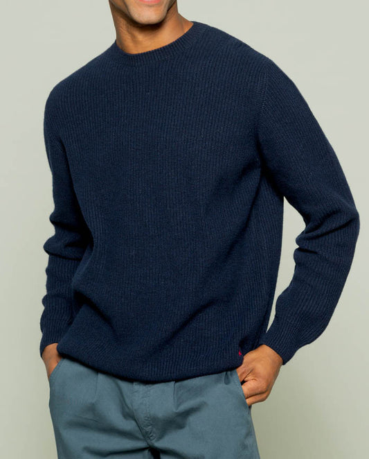 Jersey perlado cashmere marino