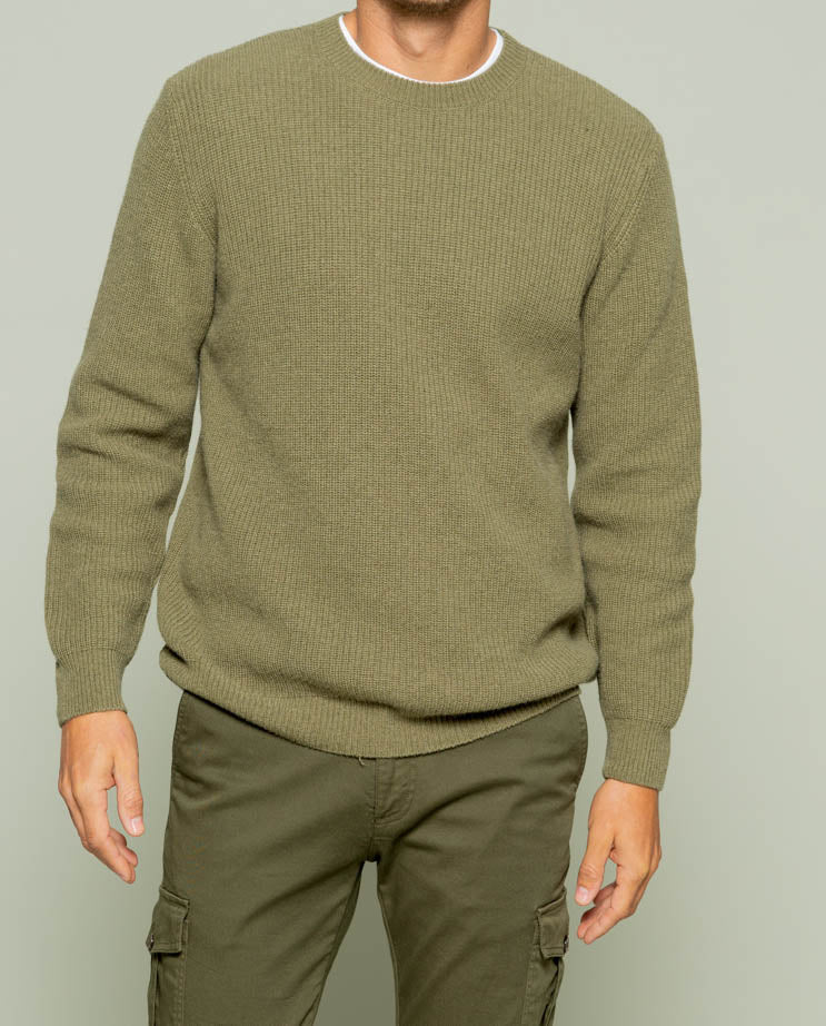 Jersey perlado cashmere khaki