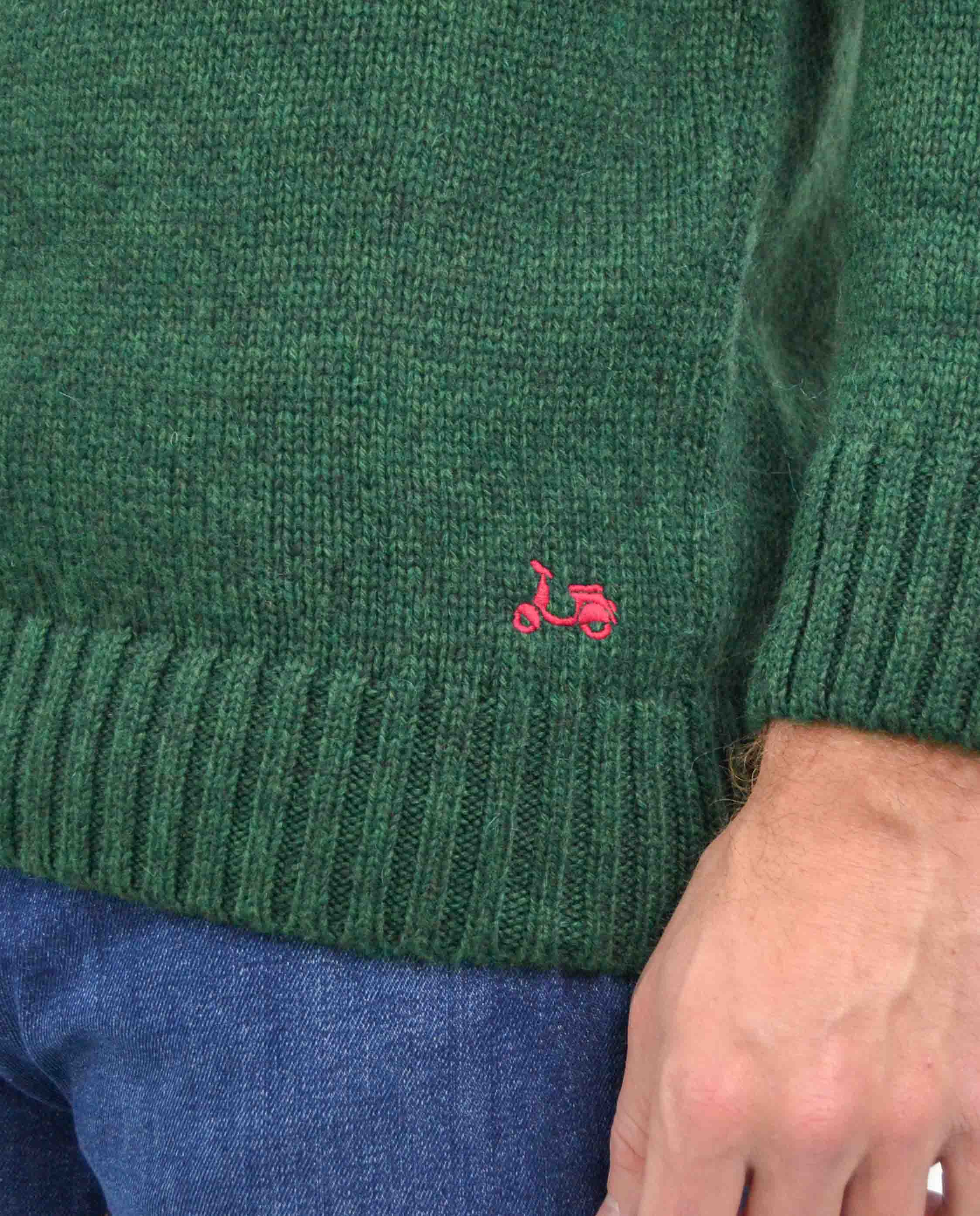 Camisa grega verde-garrafa