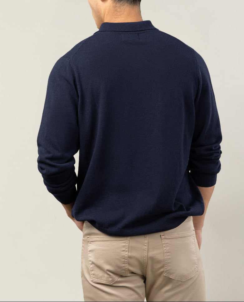 Jersey polo cashmere marino | SCOTTA