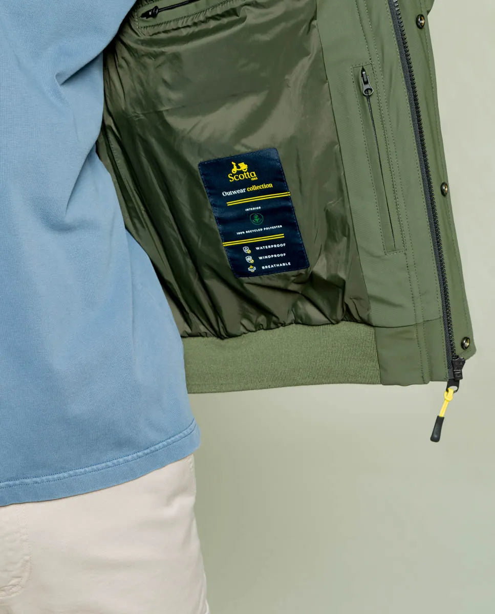 Parka corta sport verde