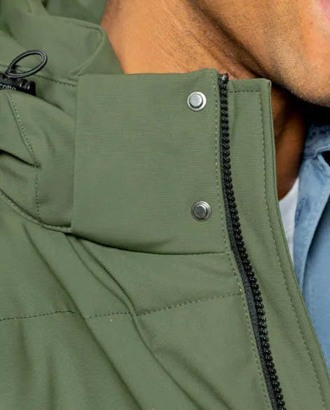Parka corta sport verde