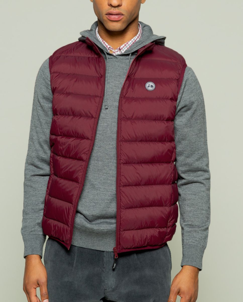 Chaleco classic acolchado burdeos