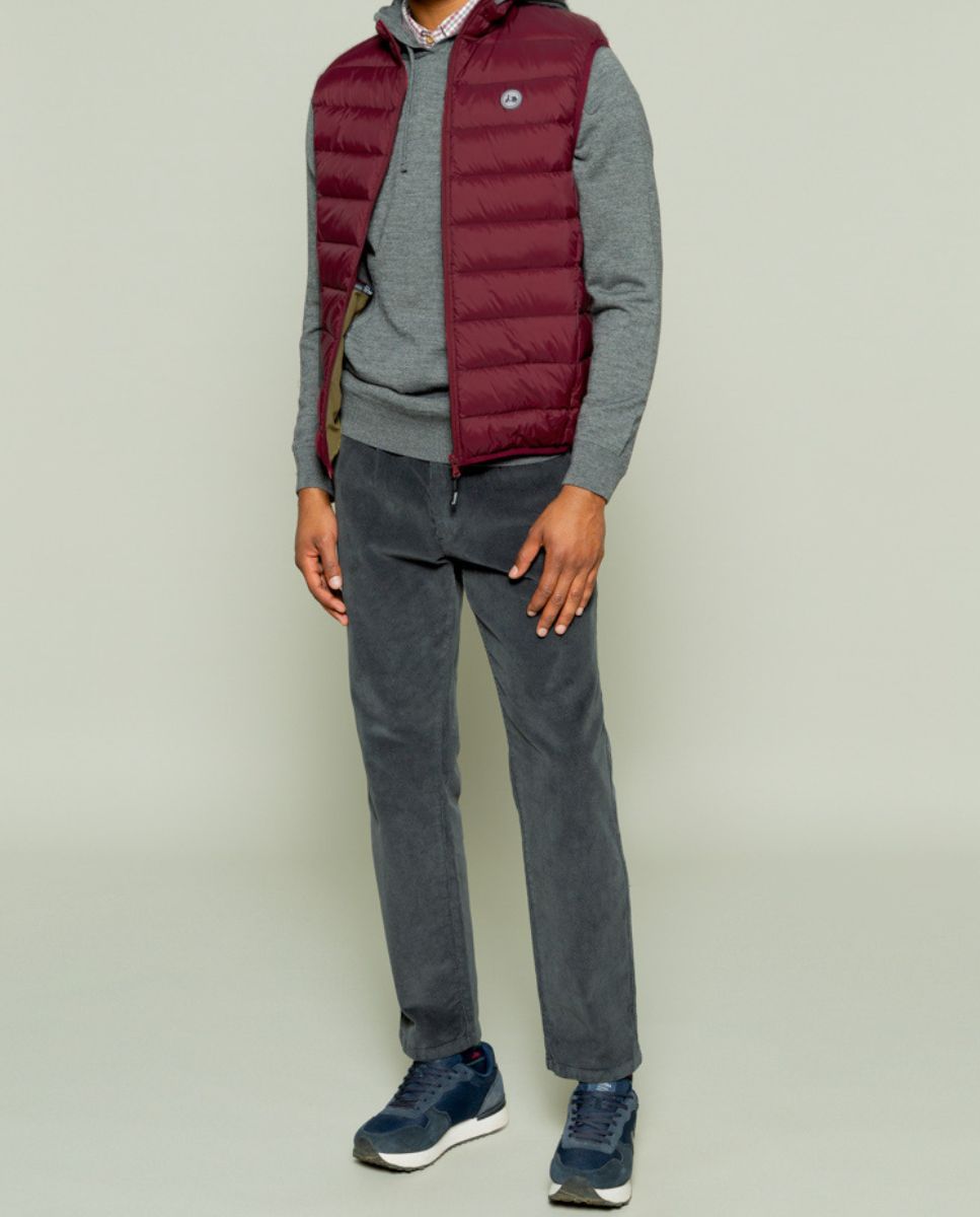 Chaleco classic acolchado burdeos