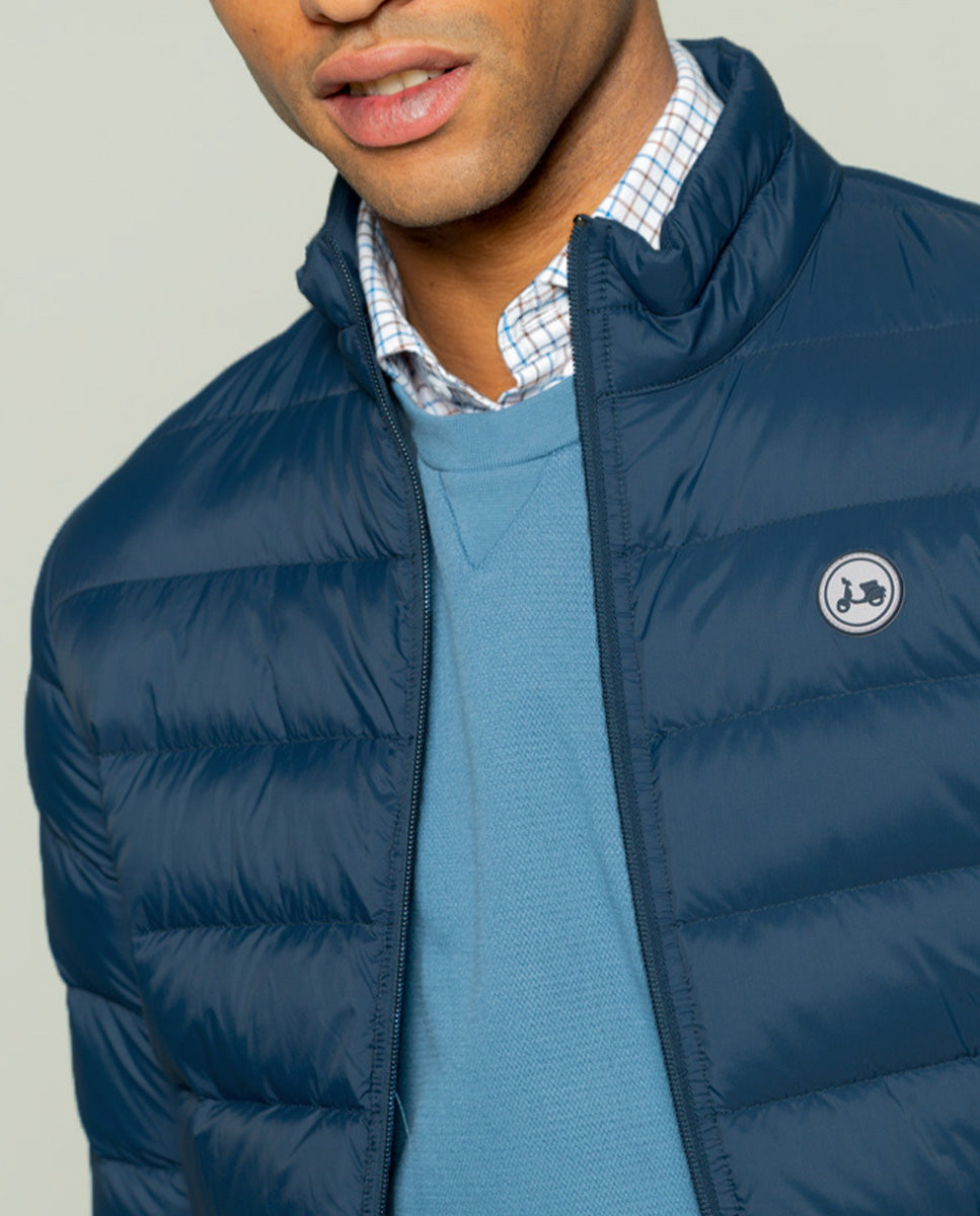 Chaqueta classic acolchado azul grisaceo