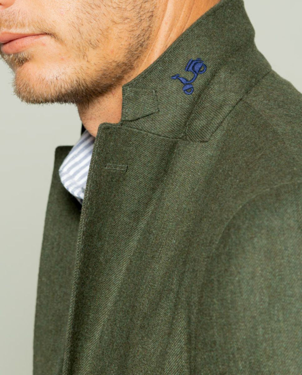 Blazer smooth wool verde