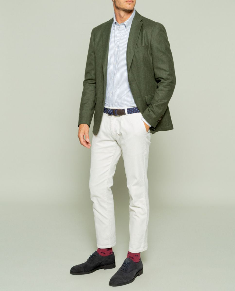 Blazer smooth wool verde | SCOTTA