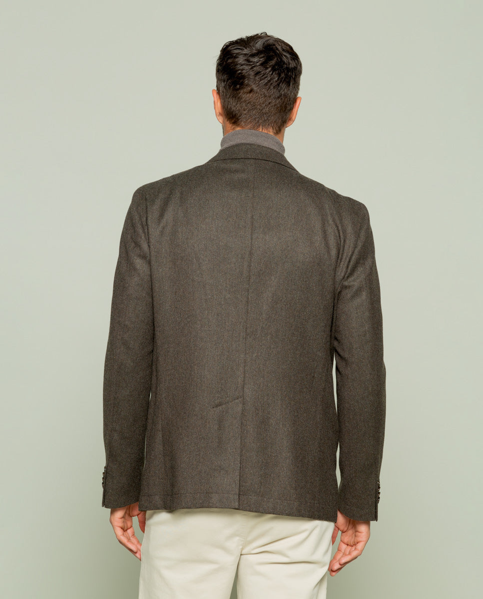 Blazer smooth wool marron | SCOTTA
