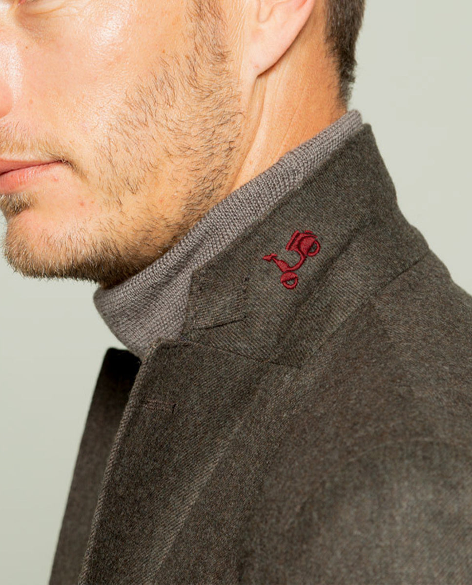Blazer smooth wool marron | SCOTTA