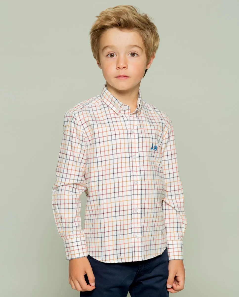 Camisa niño classic viyela crudo