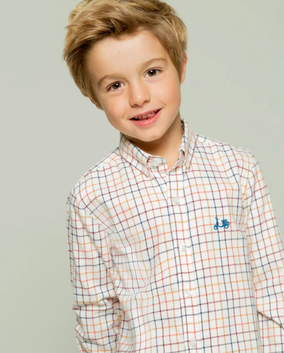 Camisa niño classic viyela crudo