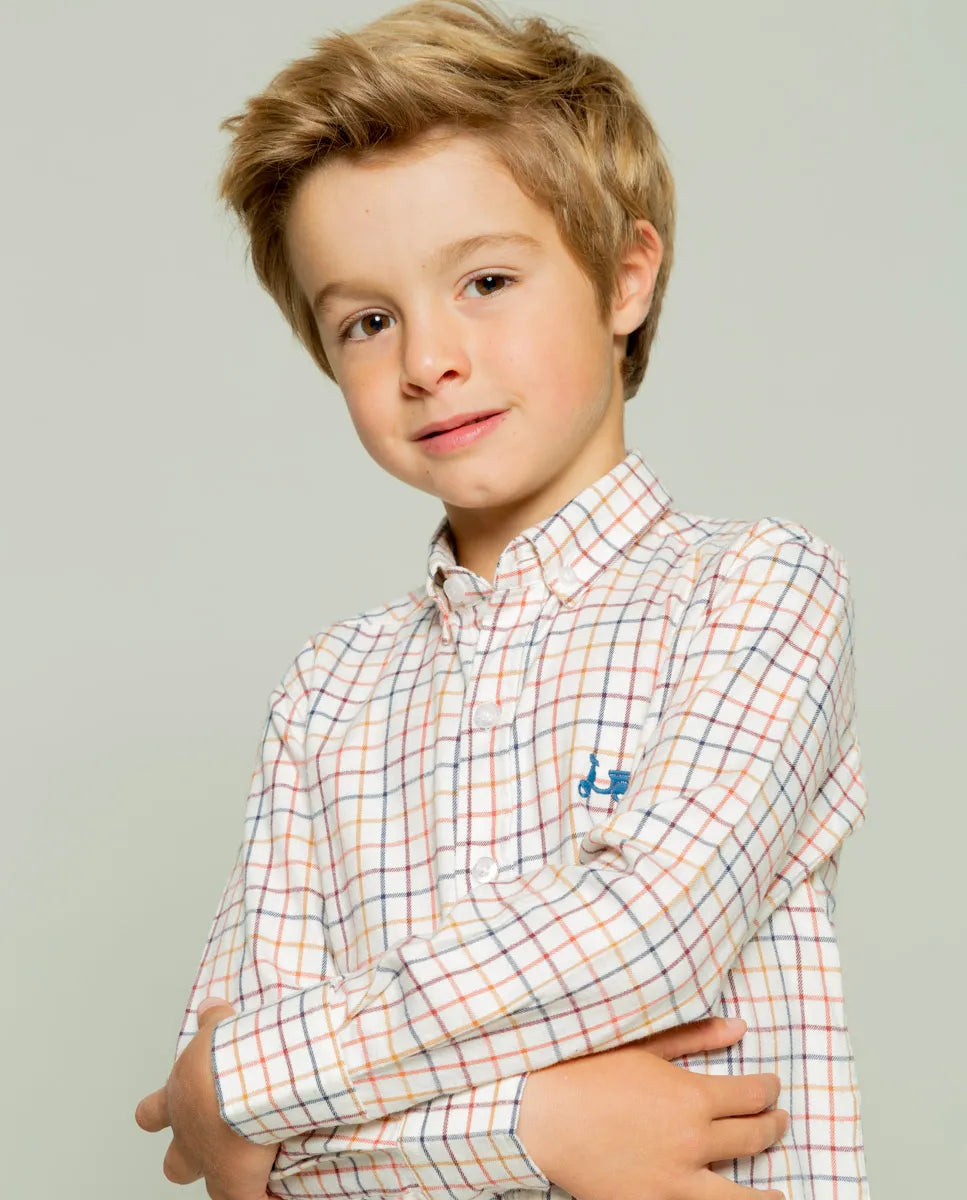 Camisa niño classic viyela crudo