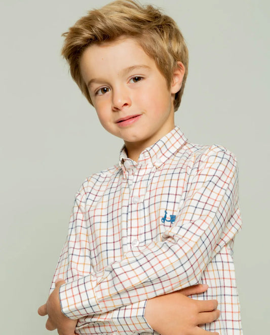 Camisa niño classic viyela crudo