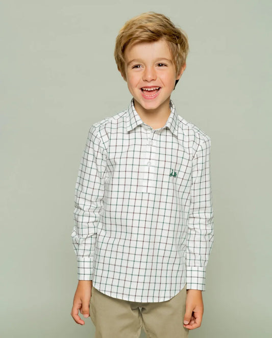 Camisa niño polera kibo dopo verde
