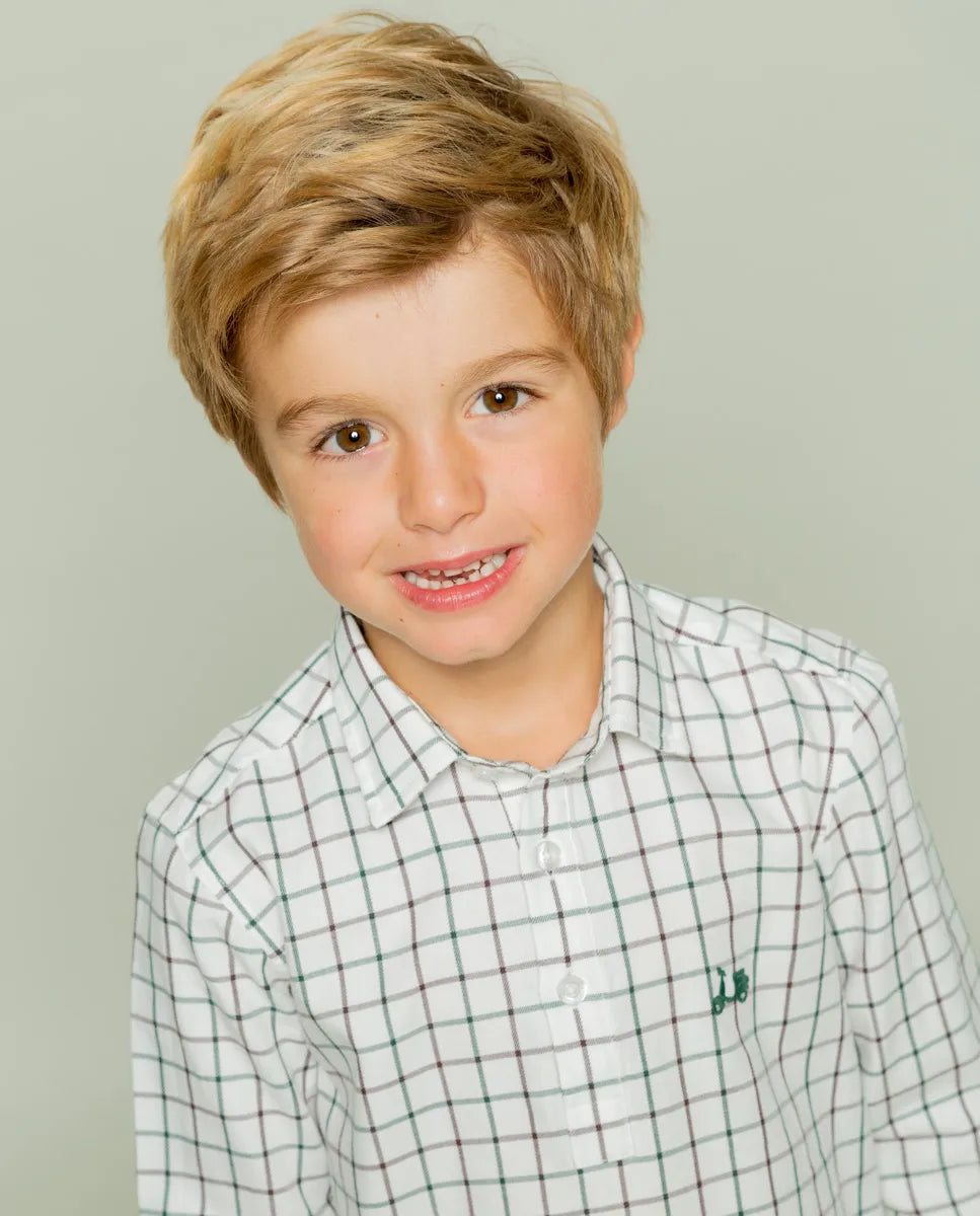 Camisa niño polera kibo dopo verde