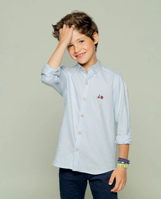 Camisa niño gallo celeste